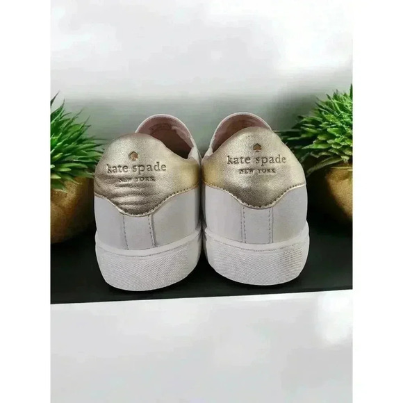 Kate Spade New York Azores Leather WOMENS SIZE 10B) Slip On Sneakers White READ - Picture 2 of 6